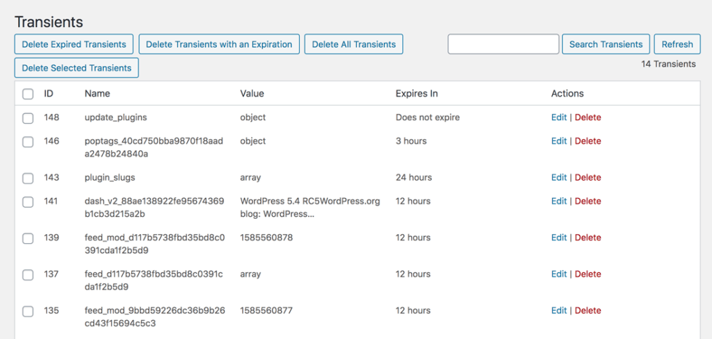 Il plugin transient manager per WordPress