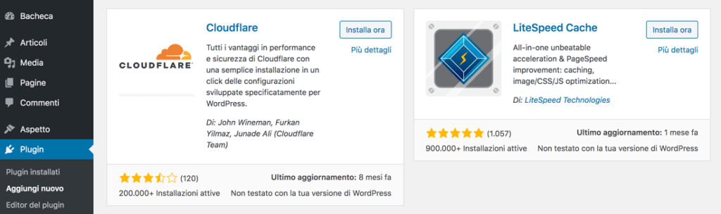 Plugin Cloudflare per WordPress
