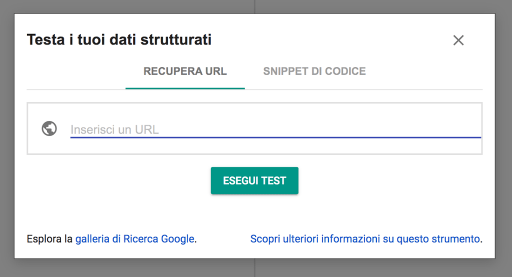 Strumento di test Google per i dati strutturati