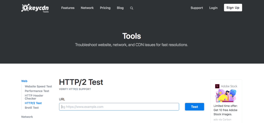 Test KeyCDN HTTP / 2