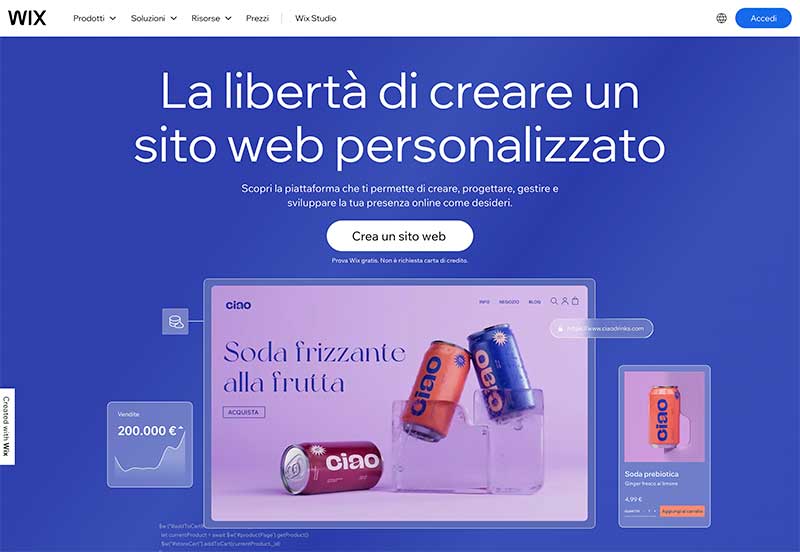 migliori alternative a WordPress nel 2025 : wix